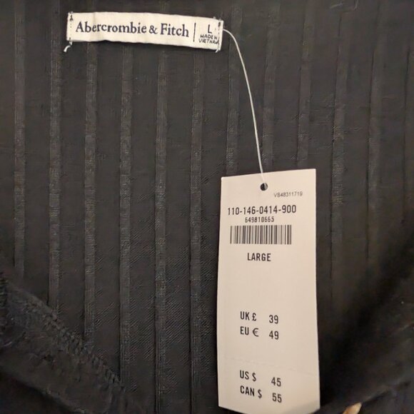 Abercrombie black long sleeve Henley - Picture 4 of 5